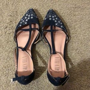 Anthropologie Billy Ella Embroidered Shoes